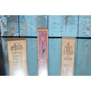 3 spring rubber stamps, lots of fun